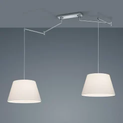Helestra Certo hanglamp conisch 2-lamps, wit
