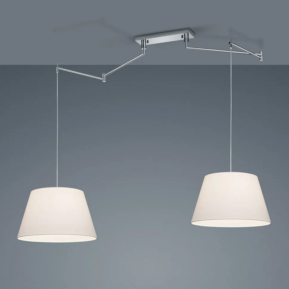 Helestra Certo hanglamp conisch 2-lamps, wit