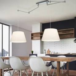 Helestra Certo hanglamp conisch 2-lamps, wit