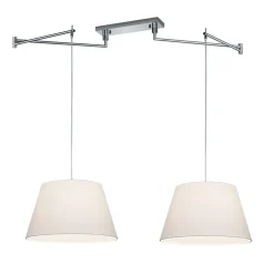 Helestra Certo hanglamp conisch 2-lamps, wit