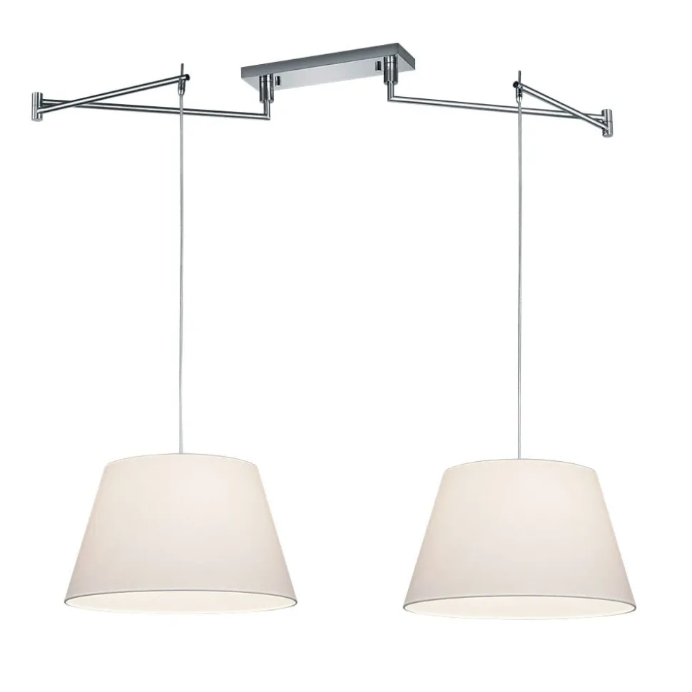 Helestra Certo hanglamp conisch 2-lamps, wit