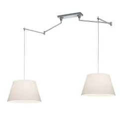 Helestra Certo hanglamp conisch 2-lamps, wit
