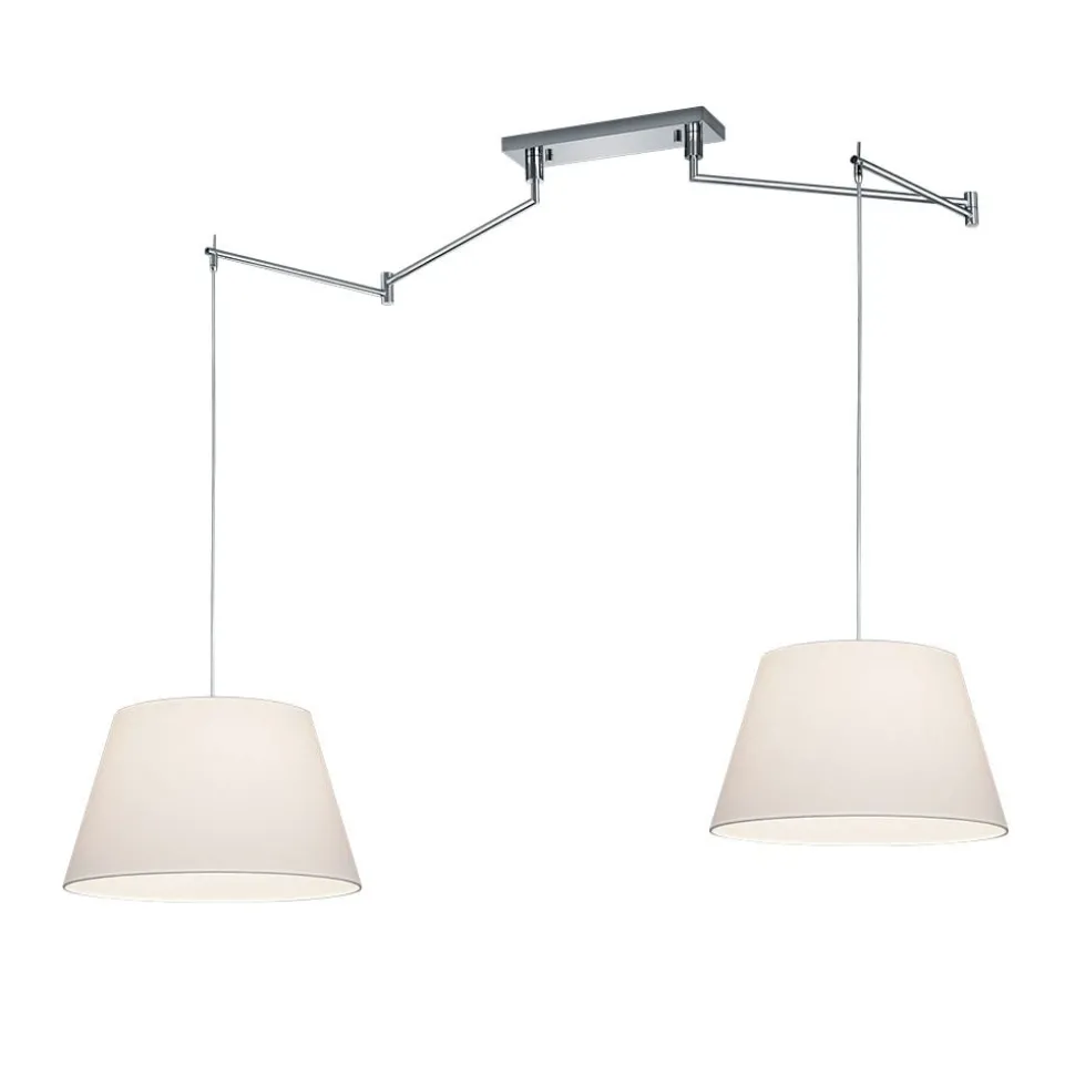 Helestra Certo hanglamp conisch 2-lamps, wit
