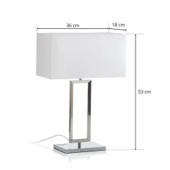 Helestra Enna 2 textiel-tafellamp, hoogte 53 cm