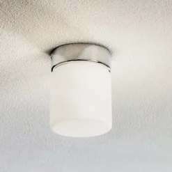 Helestra Keto LED plafondlamp, cilinder, chroom