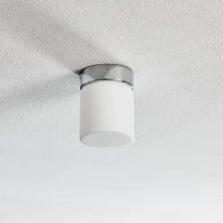 Helestra Keto LED plafondlamp, cilinder, chroom