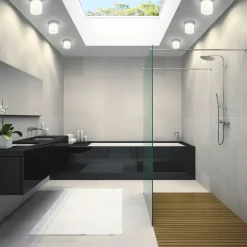 Helestra Keto LED plafondlamp, cilinder, chroom