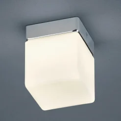 Helestra Keto LED plafondlamp, kubus, chroom