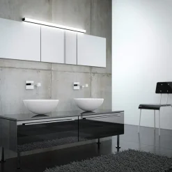 Helestra Lado LED spiegellamp zwart 120 cm