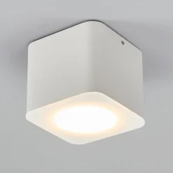 Helestra Oso LED plafondspot, hoekig, wit mat