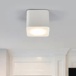 Helestra Oso LED plafondspot, hoekig, wit mat