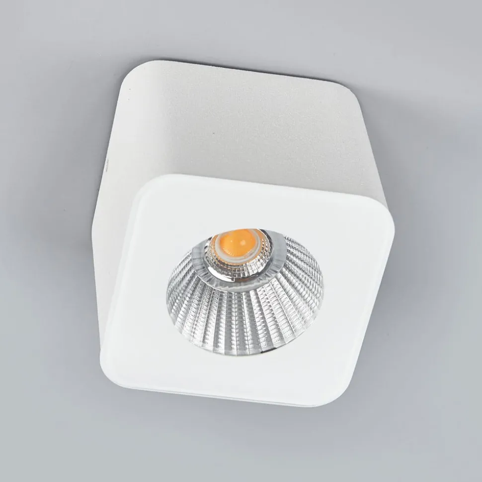 Helestra Oso LED plafondspot, hoekig, wit mat