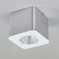 Helestra Oso LED plafondspot, hoekig, mat alu