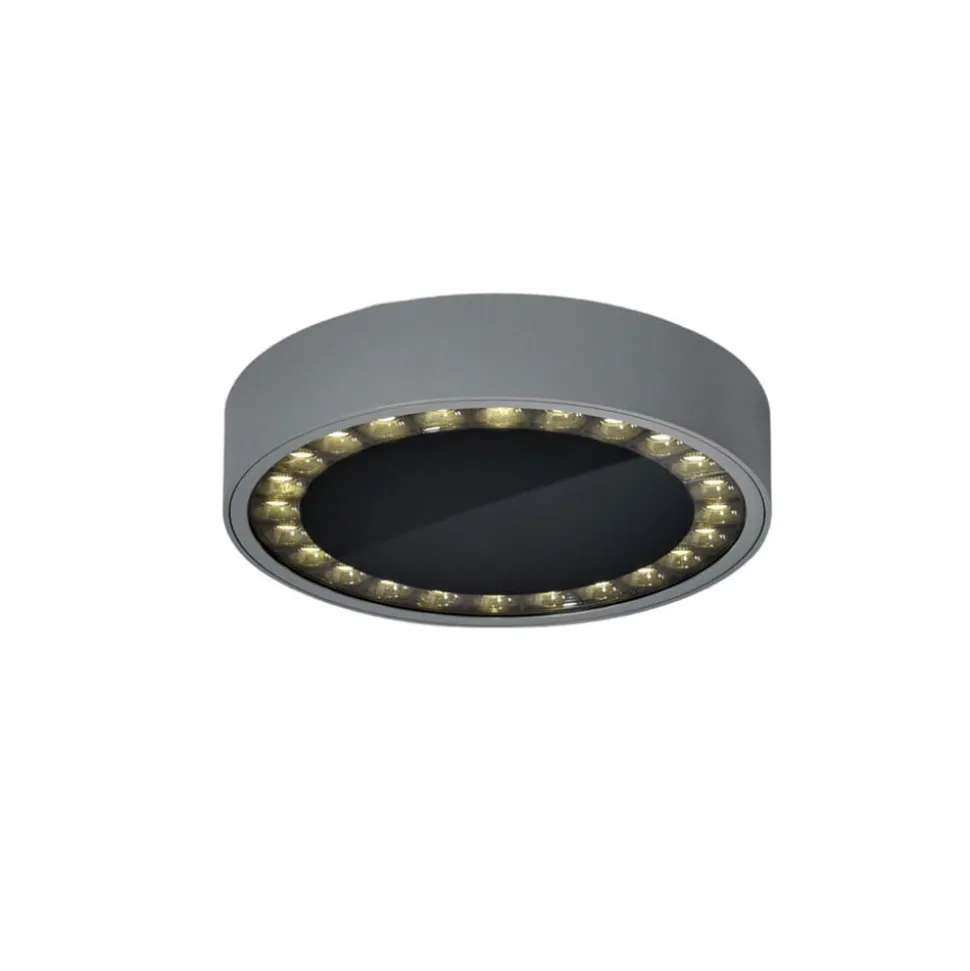 Helestra Say LED buiten plafondlamp grafiet Ø23cm