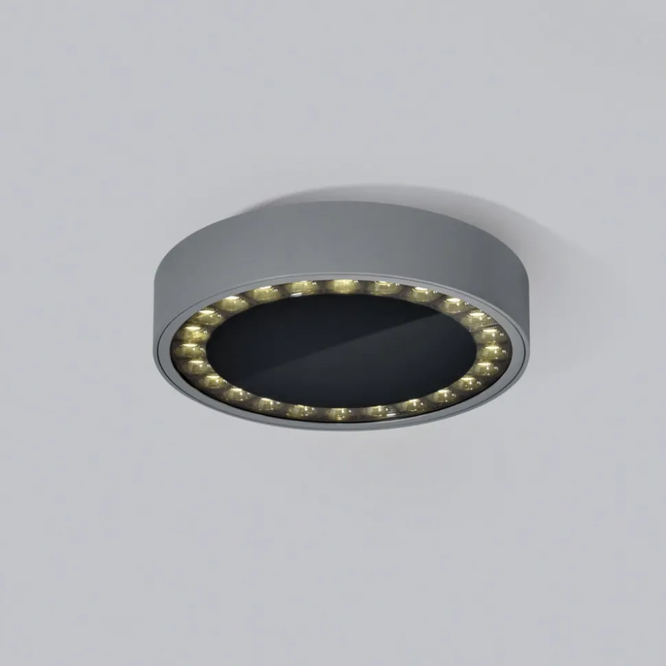 Helestra Say LED buiten plafondlamp grafiet Ø23cm