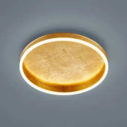 Helestra Sona LED plafondlamp dimbaar Ø40cm goud