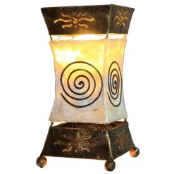 Helle tafellamp Xenia met spiraalmotief