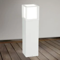 Henry tuinpadverlichting, wit, hoogte 60 cm, aluminium/roestvrij staal