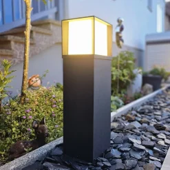 Henry tuinpadverlichting, zwart, hoogte 60 cm, aluminium/roestvrij staal