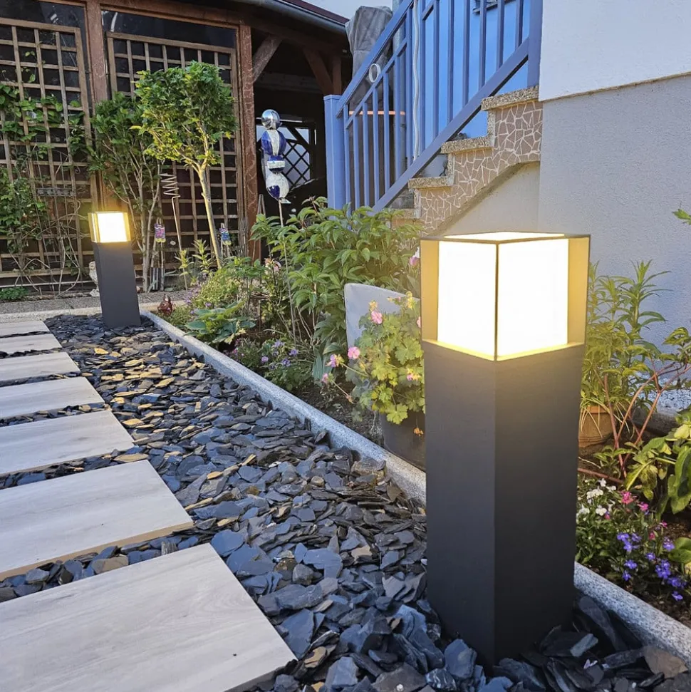 Henry tuinpadverlichting, zwart, hoogte 60 cm, aluminium/roestvrij staal