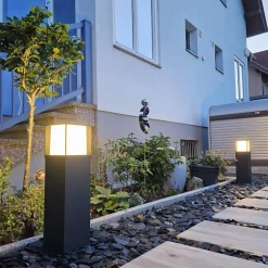 Henry tuinpadverlichting, zwart, hoogte 60 cm, aluminium/roestvrij staal