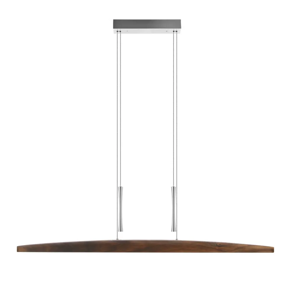 HerzBlut Arco LED hanglamp geolied noten 130cm