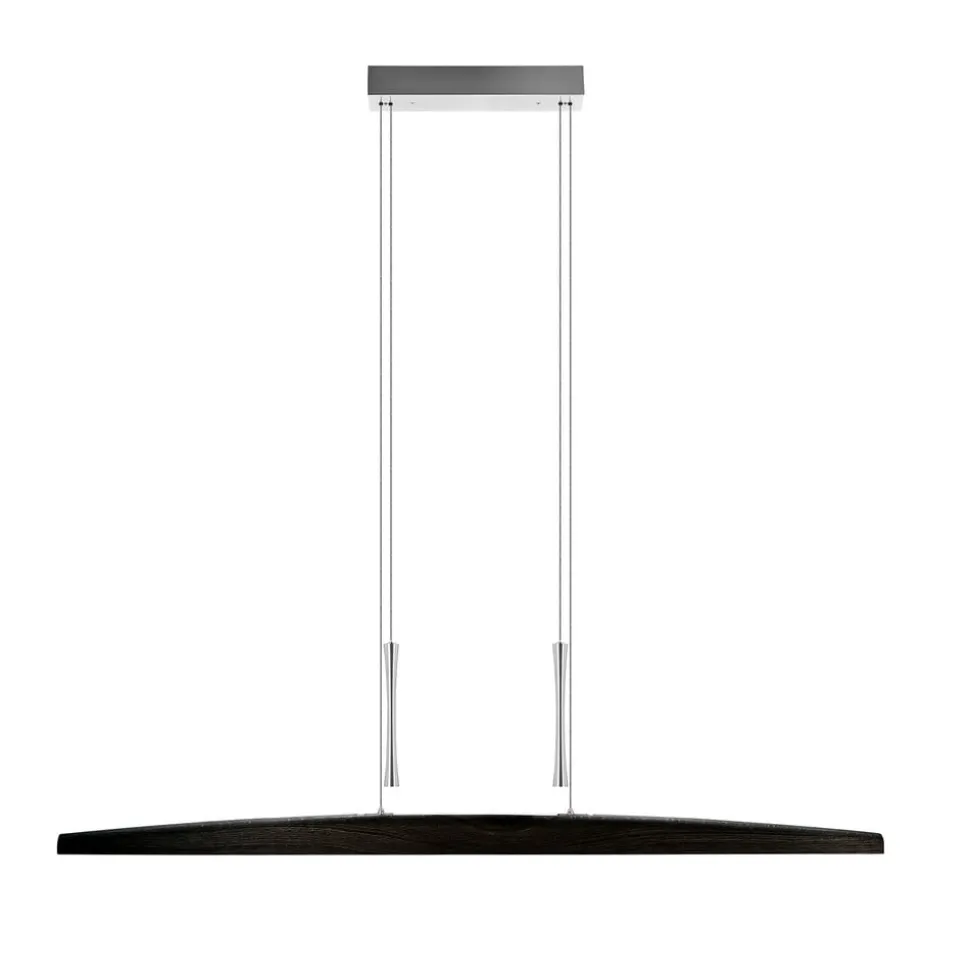 HerzBlut Arco LED hanglamp essen eik houtskool 130cm