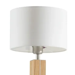 HerzBlut Dana tafellamp met houten voet eiken