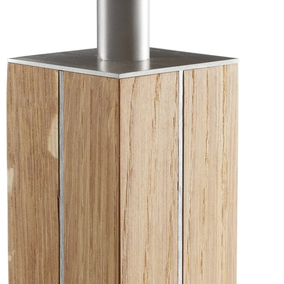 HerzBlut Dana tafellamp met houten voet eiken