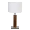 HerzBlut Dana tafellamp met houten voet noten