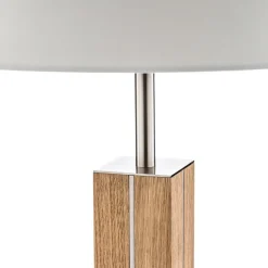 HerzBlut Dana vloerlamp, eiken natuur, wit