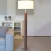 HerzBlut Dana vloerlamp, noten, wit