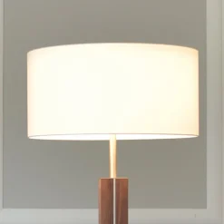 HerzBlut Dana vloerlamp, noten, wit