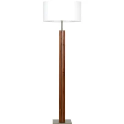 HerzBlut Dana vloerlamp, noten, wit