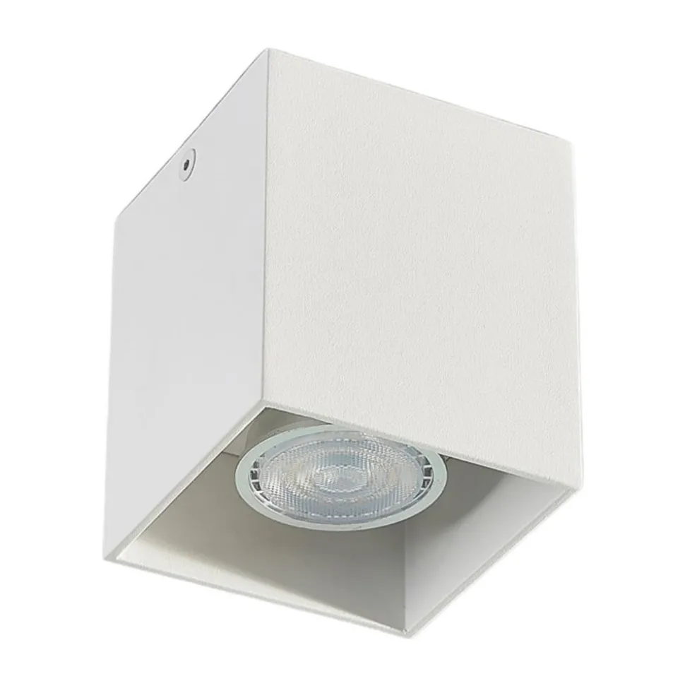 Hoekig opbouw-downlight Carson in wit