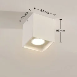 Hoekig opbouw-downlight Carson in wit