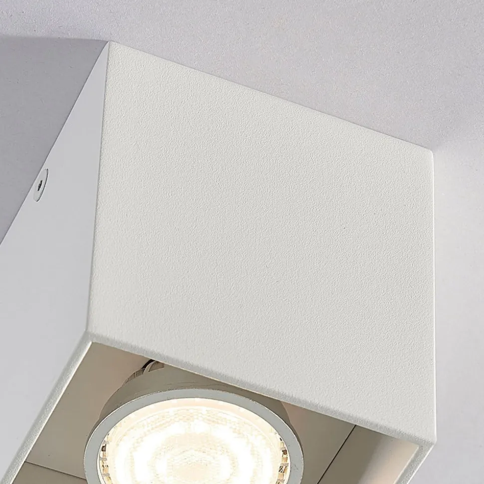 Hoekig opbouw-downlight Carson in wit