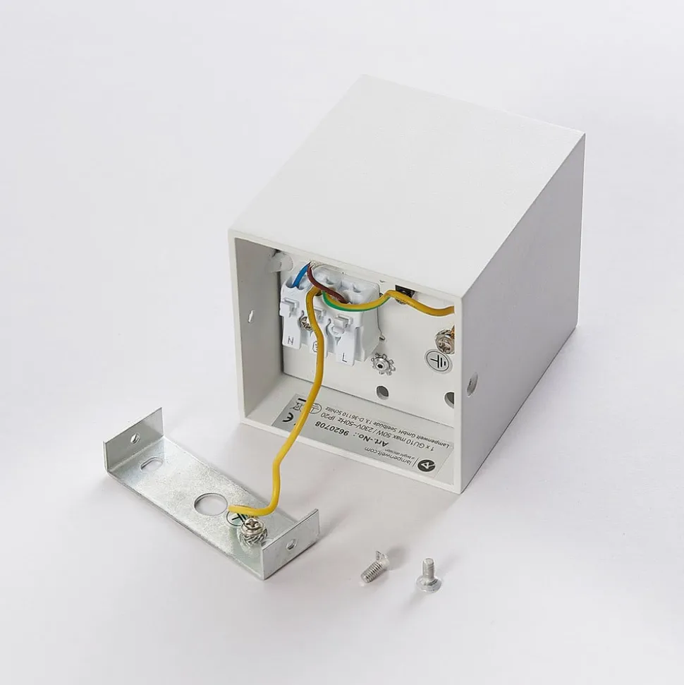 Hoekig opbouw-downlight Carson in wit