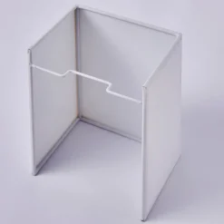 Hoekige, stoffen wandlamp Annalisa in wit