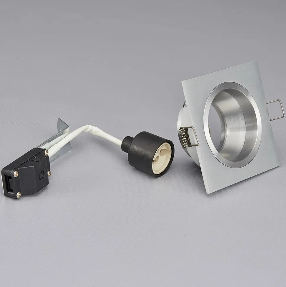 Hoogspanning-inbouwlamp Soley, hoekig