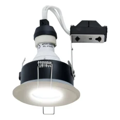 Hoogspanning-inbouwspot DL7001, ijzer geborsteld