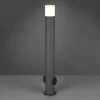 Hoosic tuinpadverlichting met stopcontacten, antraciet