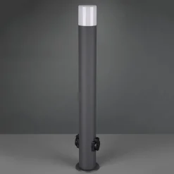 Hoosic tuinpadverlichting met stopcontacten, antraciet