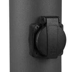 Hoosic tuinpadverlichting met stopcontacten, antraciet