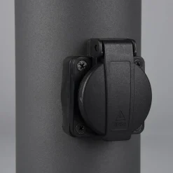 Hoosic tuinpadverlichting met stopcontacten, antraciet