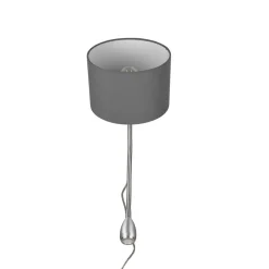 Hotel wandlamp met LED leeslampje, rond, grijs