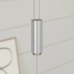 Houten LED hanglamp Karinja met dimmer, natuur