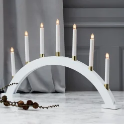 Houten lichtboog Gillian wit