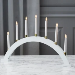 Houten lichtboog Gillian wit