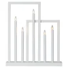 Houten raam kandelaar Frame, 5-lamps, wit